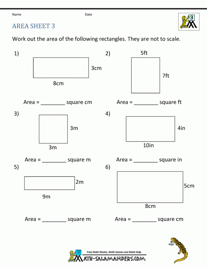 Interactive geometry resource for teaching area measurement to young learners Units of Area worksheet for third graders featuring shapes and unit squares