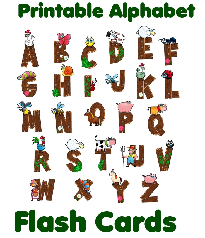 Uppercase Alphabet Flash Cards: A–Z for Pre-K learners Charming uppercase alphabet flash cards for letter recognition A–Z worksheet