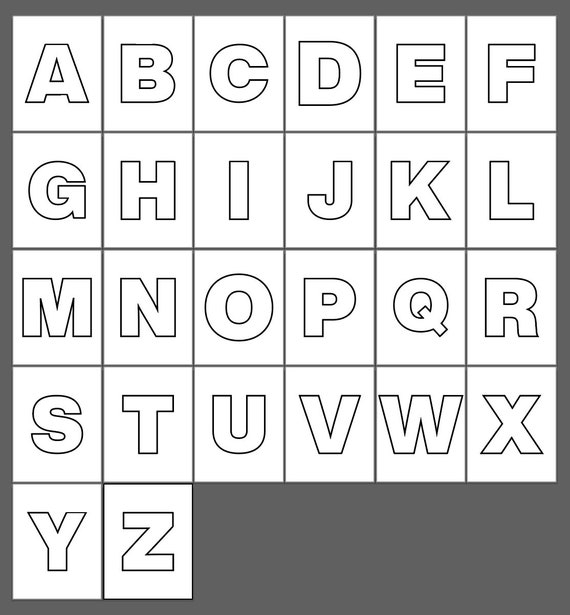 Engaging uppercase alphabet flash cards worksheet for pre-K students Charming uppercase alphabet flash cards from A to Z for early learners
