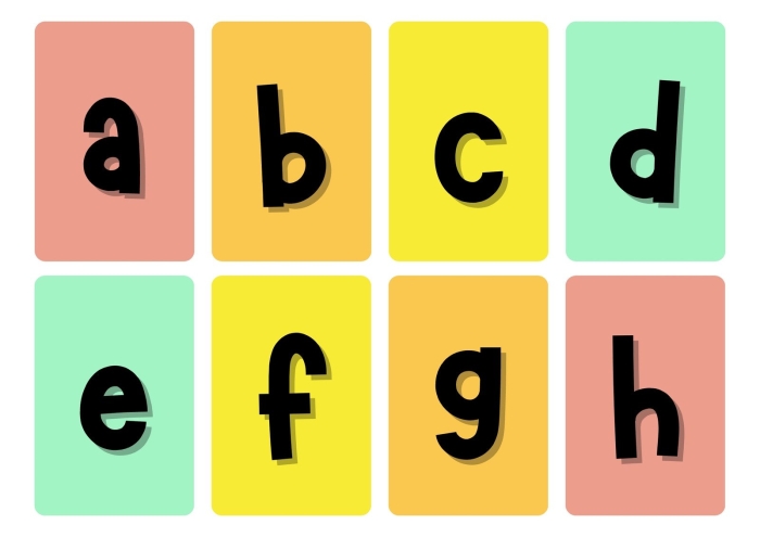 Uppercase Alphabet Flash Cards: A–Z worksheet for enhancing letter recognition skills Charming uppercase alphabet flash cards from A to Z for Pre-K learners