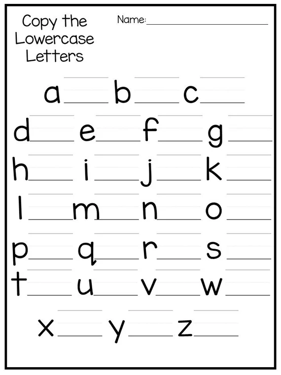 Uppercase Letter Recognition worksheet for Kindergarten