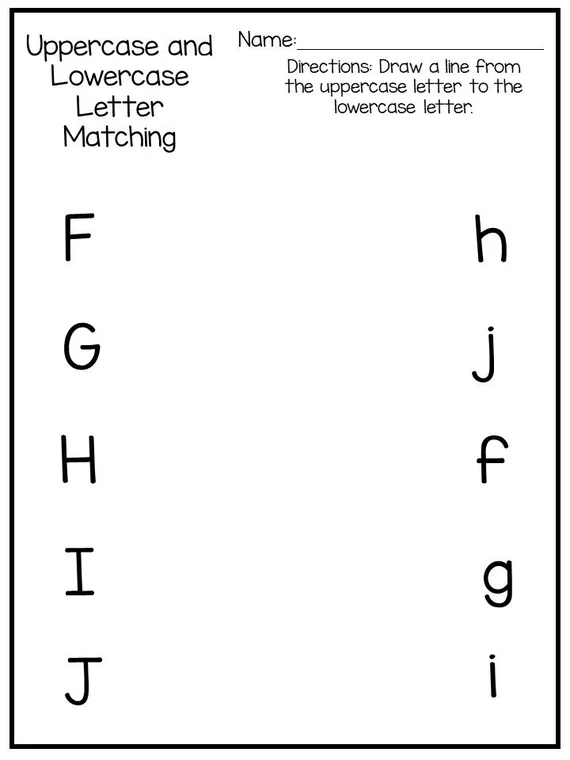 Uppercase Letter Recognition worksheet for Kindergarten