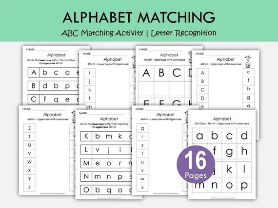 Uppercase Letter Recognition worksheet for Kindergarten