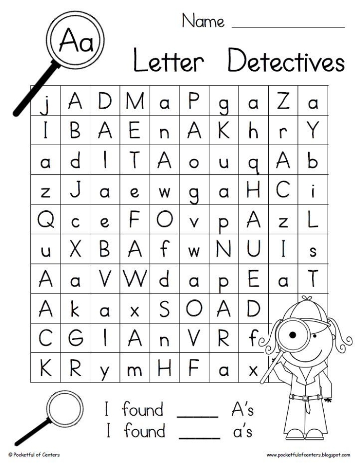 Uppercase Letter Recognition worksheet for Kindergarten
