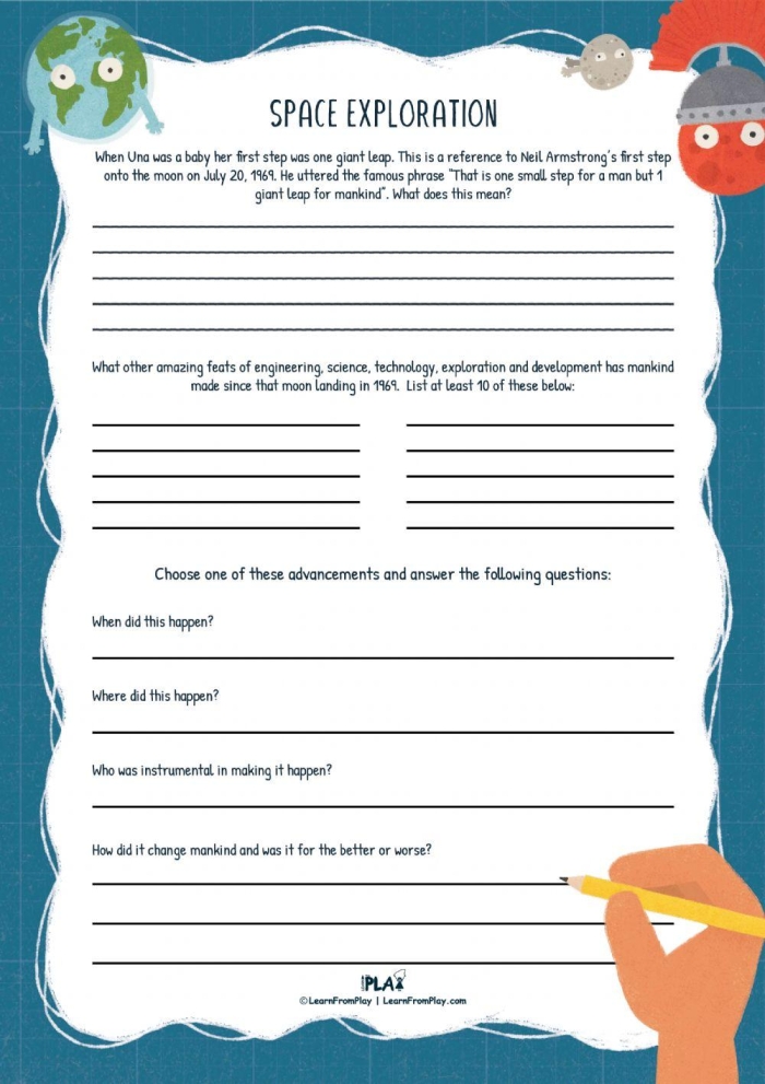 ALT text: Worksheet for third graders on the Freedom 7 space mission, featuring engaging activities and facts.