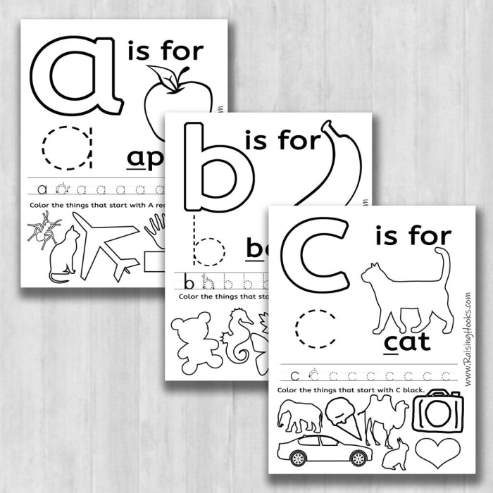 Colorful Valentine's Day-themed worksheet for kindergarteners to practice learning the alphabet