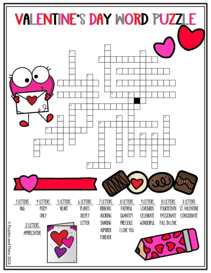Fourth grade students finding 23 hidden Valentine vocabulary terms in a physical science word search puzzle