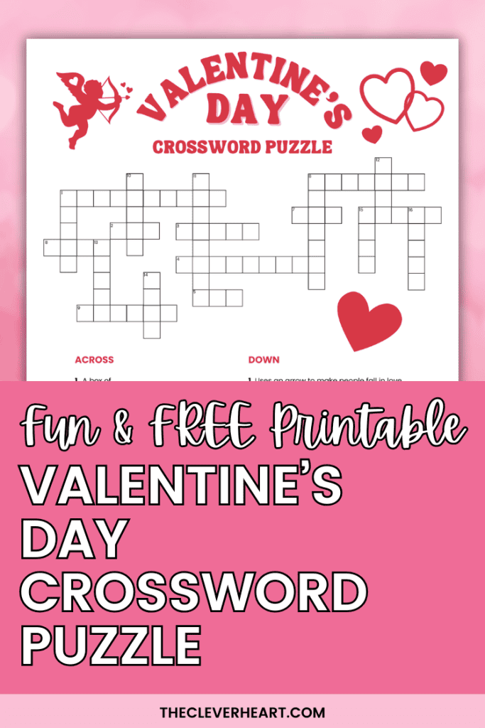 Valentine's Day word search puzzle featuring 23 themed words for fourth graders