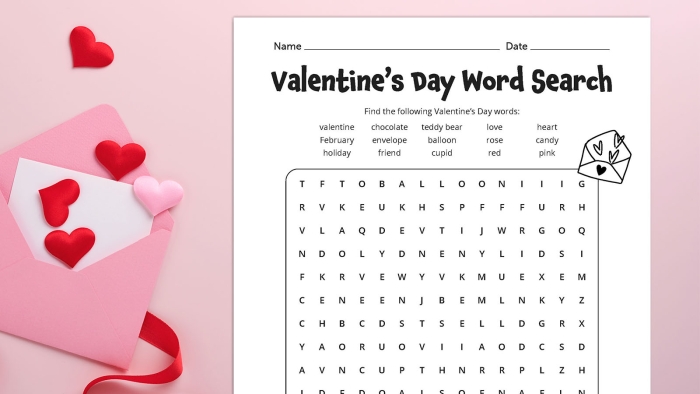 Fourth grade students search for 23 festive holiday terms in this Valentine's Day word search activity sheet 14