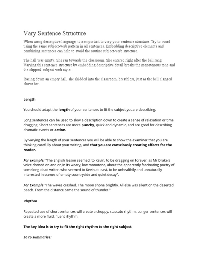 Engaging writing worksheet to enhance sentence structure skills Vary Sentence Patterns worksheet designed for sixth-grade history students