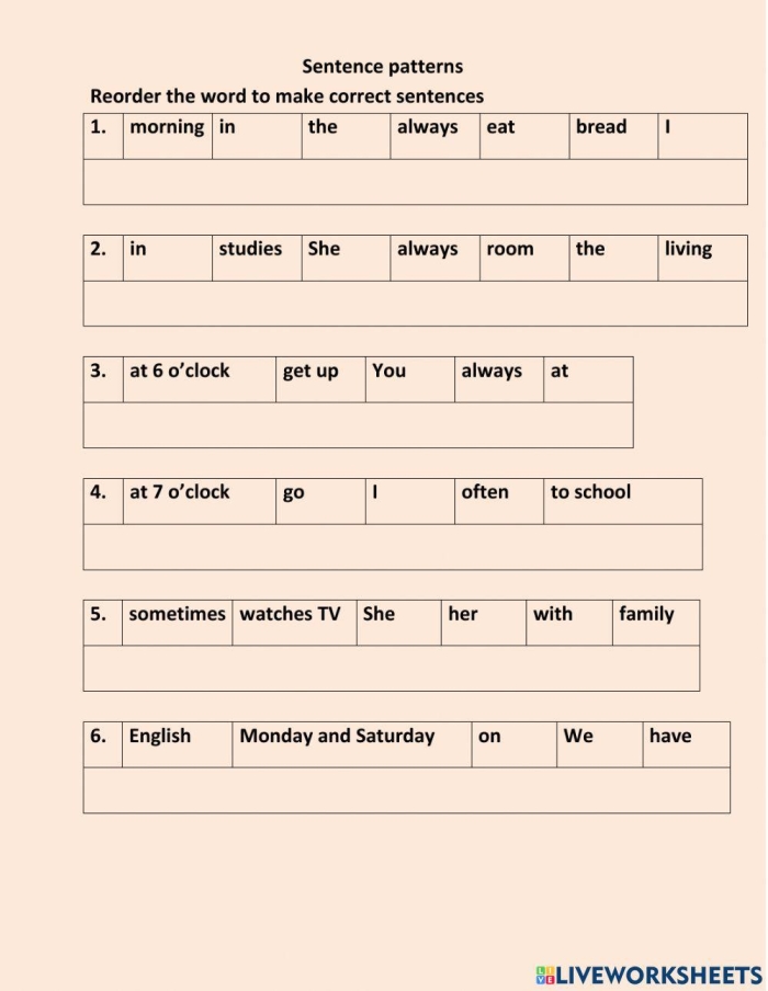 Engaging writing worksheet to help students diversify sentence structures Vary Sentence Patterns worksheet for sixth graders to enhance writing skills