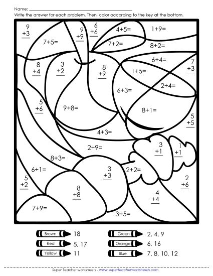 Grammar and Mechanics worksheet for Pre-K Veggies Addition worksheet for Pre-K