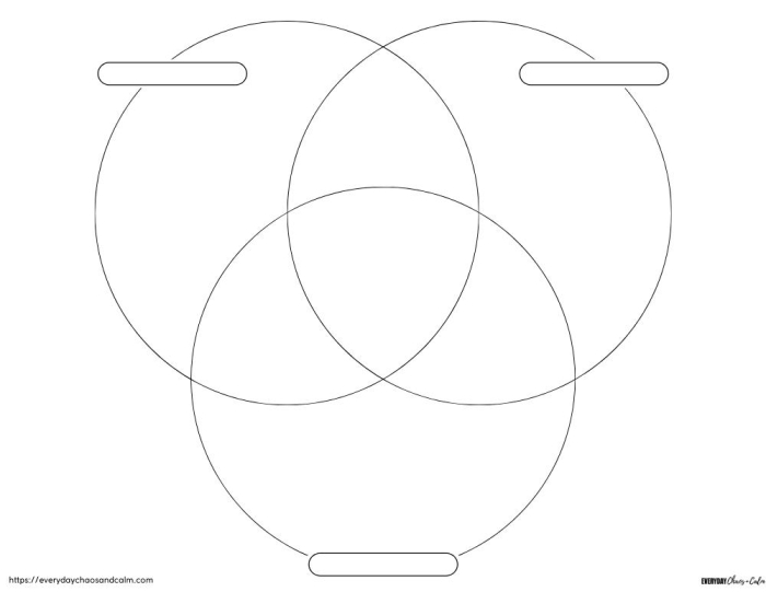 Two-circle Venn diagram template for comparing and contrasting science concepts in multiplication lessons