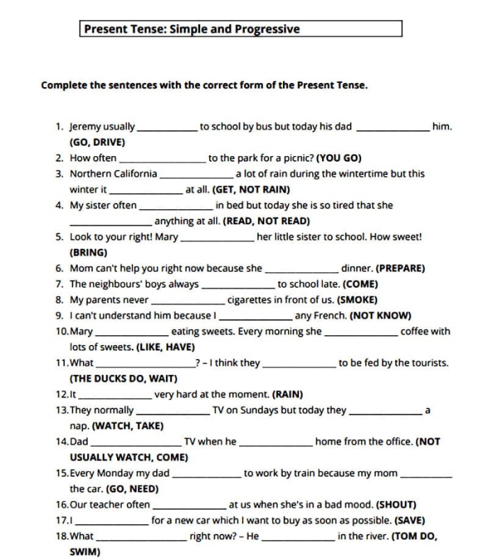 Third grade worksheet for practicing verb endings with ed and ing