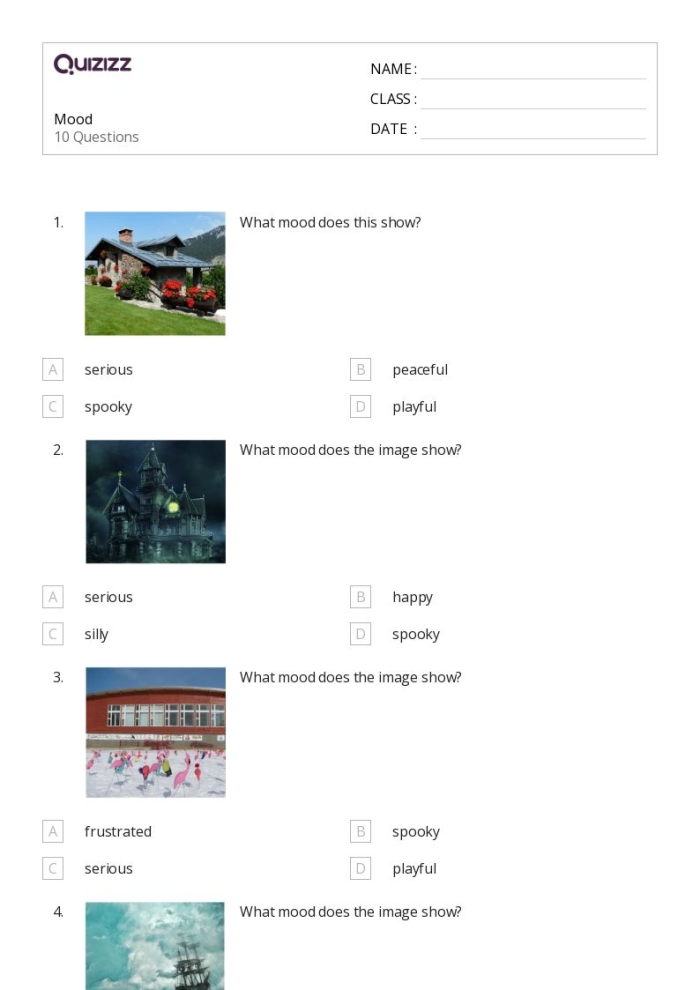 Eighth grade students identifying verb moods in a grammar worksheet exercise