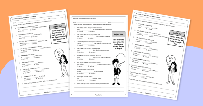 Practice identifying verb tenses in simple sentences worksheet 20 Fifth grade grammar worksheet focused on identifying past present and future verb tenses