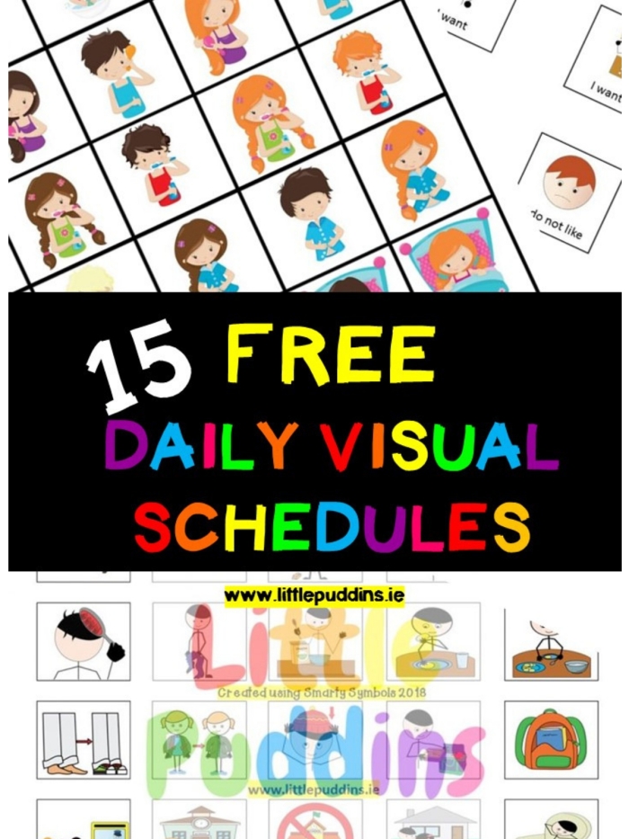 Visual Schedule Template worksheet designed for Pre-K geography activities to help young learners stay organized. A customizable daily schedule to engage children in their planning process.