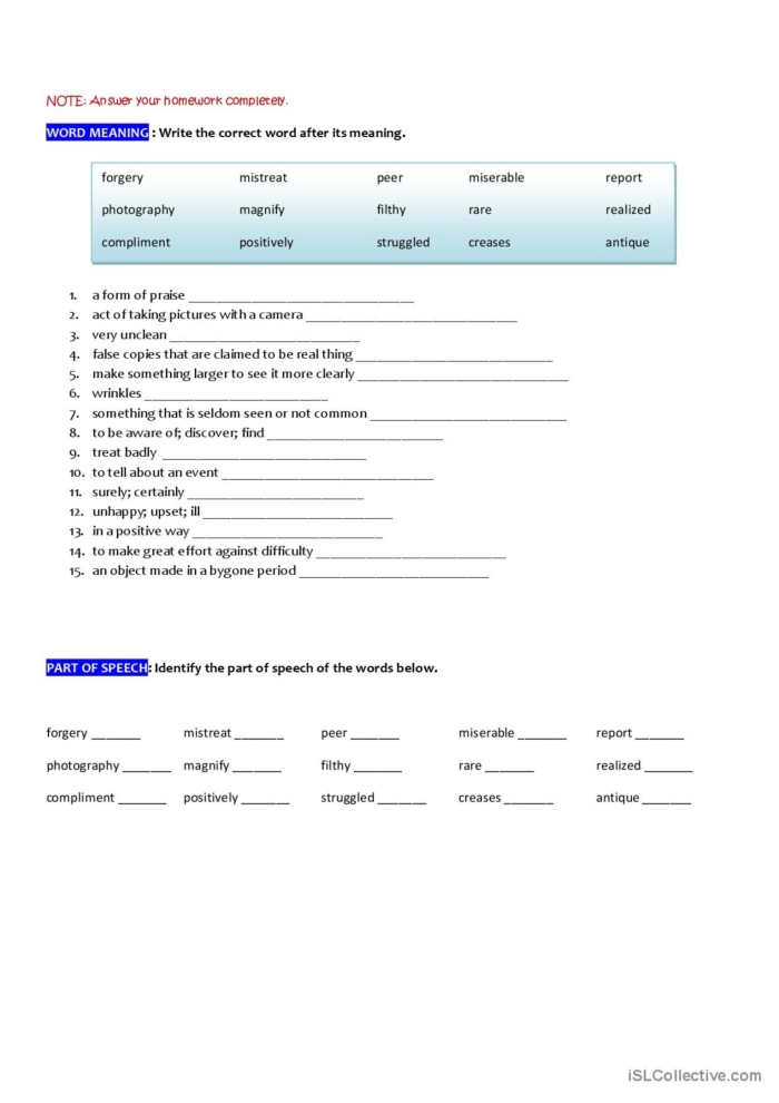 Vocabulary practice test worksheet for first graders to enhance spelling skills
