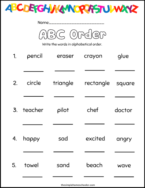 Vocabulary Practice worksheet featuring exercises on alphabetizing, synonyms, and more for third graders