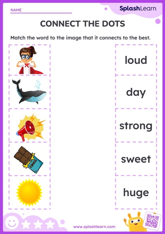 Vocabulary Connections Map worksheet for fourth graders to enhance their vocabulary learning
