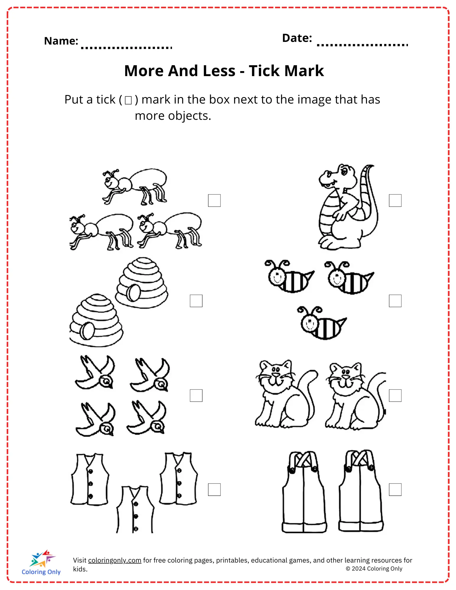Fifth grade math worksheet showing three rectangular boxes with dimensions labeled, students compare volumes using greater than and less than symbols