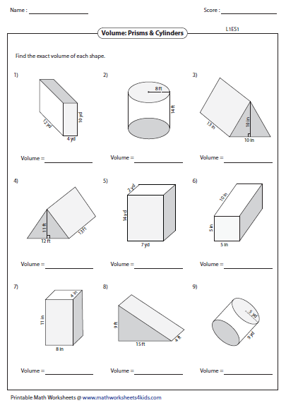 Understanding Volume of Prisms With Fractions Worksheet Page 3 Sixth grade student practicing volume calculations for rectangular prisms using fractional measurements