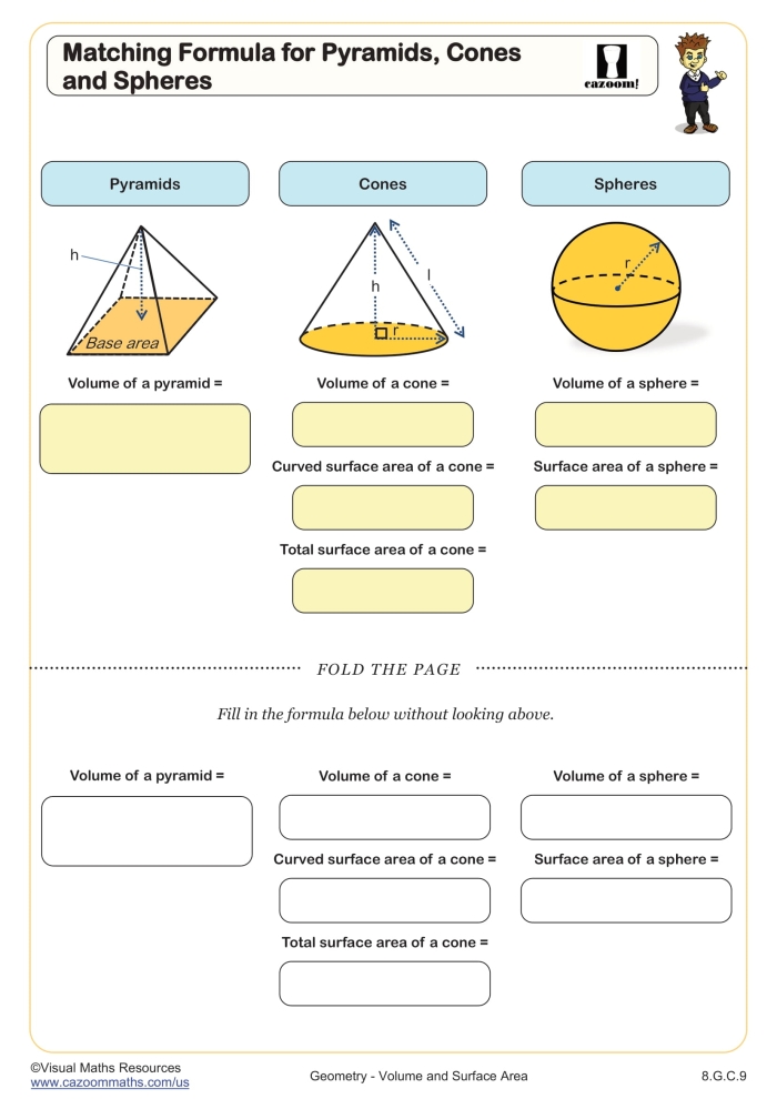 Volume of Spheres Worksheet - Image 21 Worksheet for calculating the volume of spheres tailored for eighth-grade students