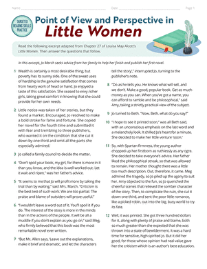 Fifth grade students analyzing point of view and perspective through an excerpt from Walk Two Moons by Sharon Creech