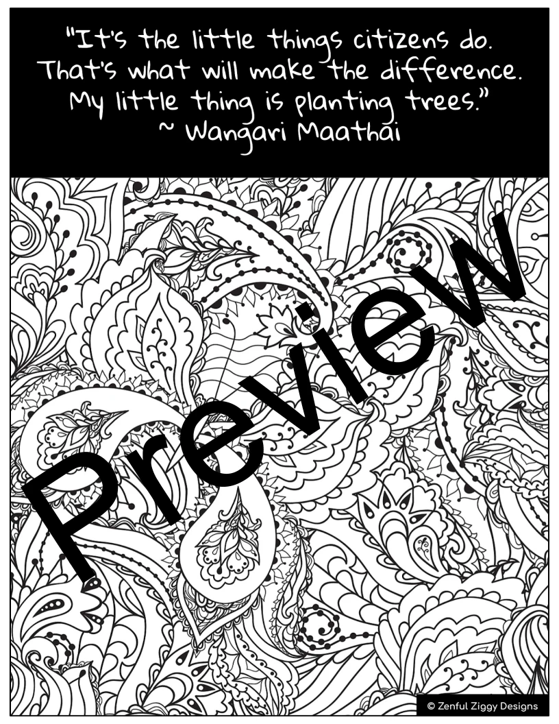 All About Wangari Maathai - Nonfiction Reading Activity for Young Learners Second grade worksheet featuring a biography of environmental activist Wangari Maathai with reading comprehension questions for students