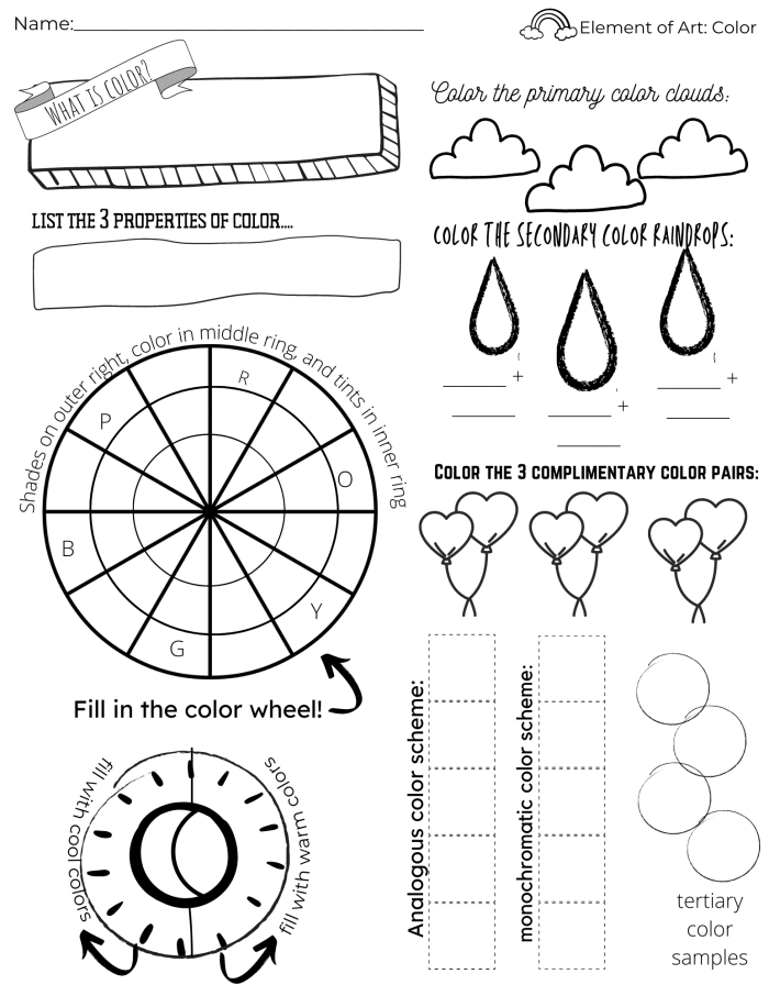 Kindergarten worksheet featuring a beach-themed coloring activity to teach warm and cool colors
