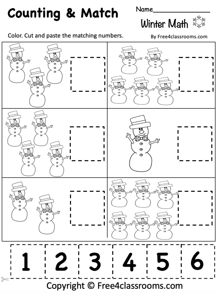 Winter vocabulary matching activity for early readers and learners Warm Winter Words matching worksheet for kindergarten students with winter-themed pictures