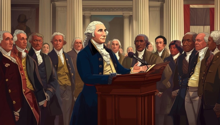 Seventh grade student analyzing a primary source document about George Washingtons Farewell Address