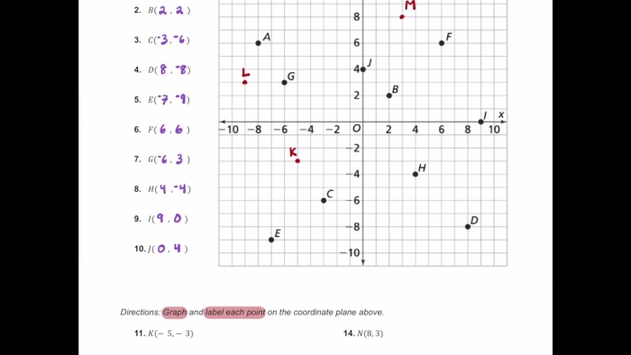 Sixth grade students practicing plotting ordered pairs on a coordinate plane with a fun water park theme worksheet