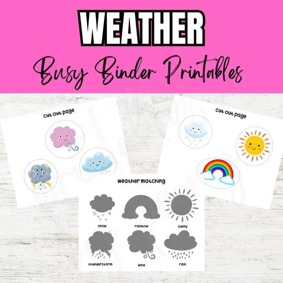 Kids engaging with a weather book worksheet, tracing and drawing weather elements. Weather Book Worksheet for Numbers and Counting - Image 3.