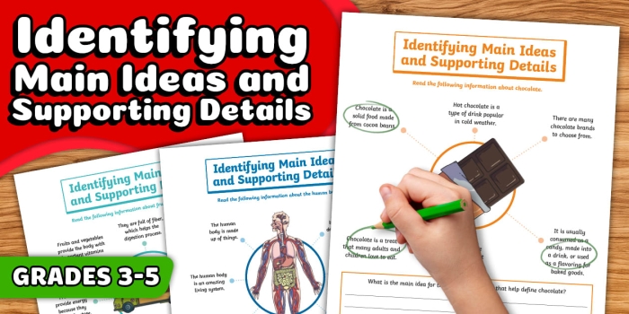 Worksheet for third graders focusing on identifying supporting details about weather phenomena