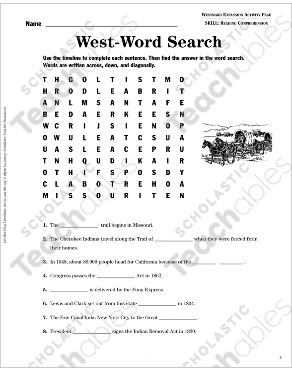 U.S. History Westward Expansion historical figure matching worksheet eleven Fifth grade U.S. History Westward Expansion worksheet featuring a matching quiz on historical figures 11