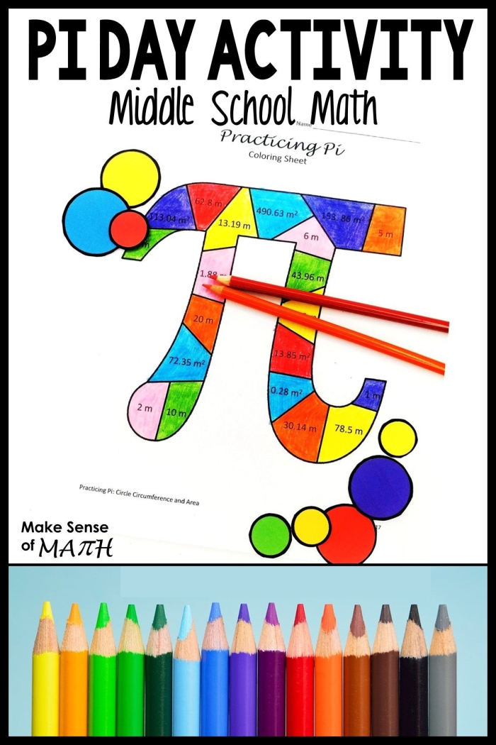 Educational resource exploring the significance of the number Pi in geometry Worksheet on the concept of Pi for seventh graders featuring diagrams and examples