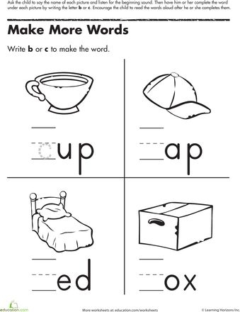 Pre-K worksheet featuring letter C object identification activities for building phonics skills