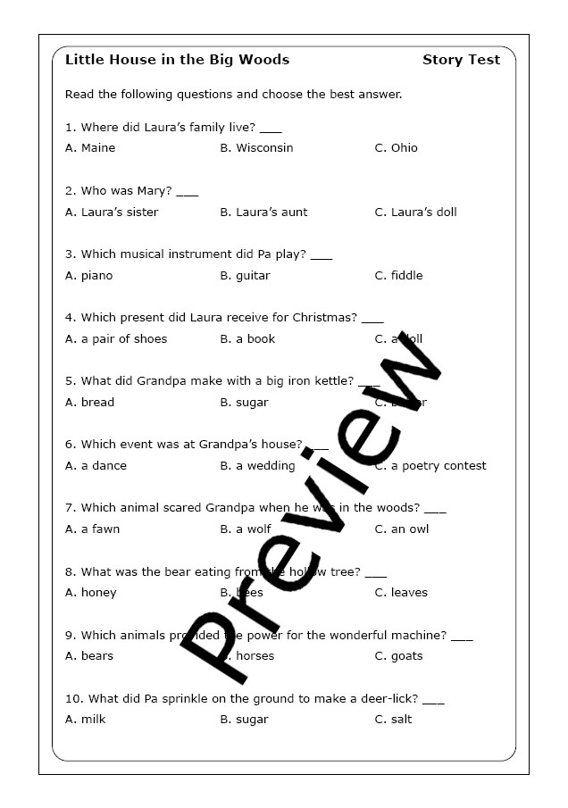 Worksheet featuring matching activities for the "Who Lives in the Woods?" lesson