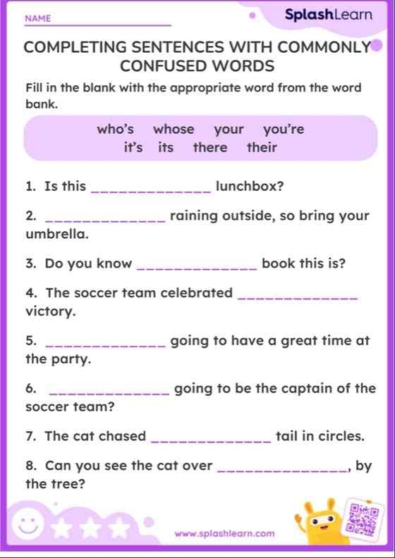 Sixth grade grammar worksheet focusing on practicing the difference between who and whom in sentences