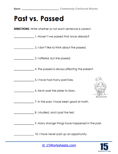 Sixth grade grammar worksheet showing practice exercises for using who and whom correctly in sentences