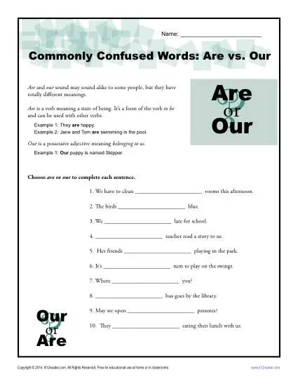 Sixth grade grammar worksheet showing practice exercises for distinguishing between who and whom in sentences