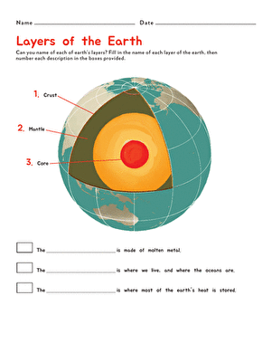 Third grade student worksheet explaining the science behind why our planet Earth spins