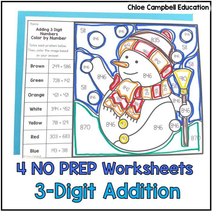 Winter-themed addition worksheet for kindergarten students to enhance math skills