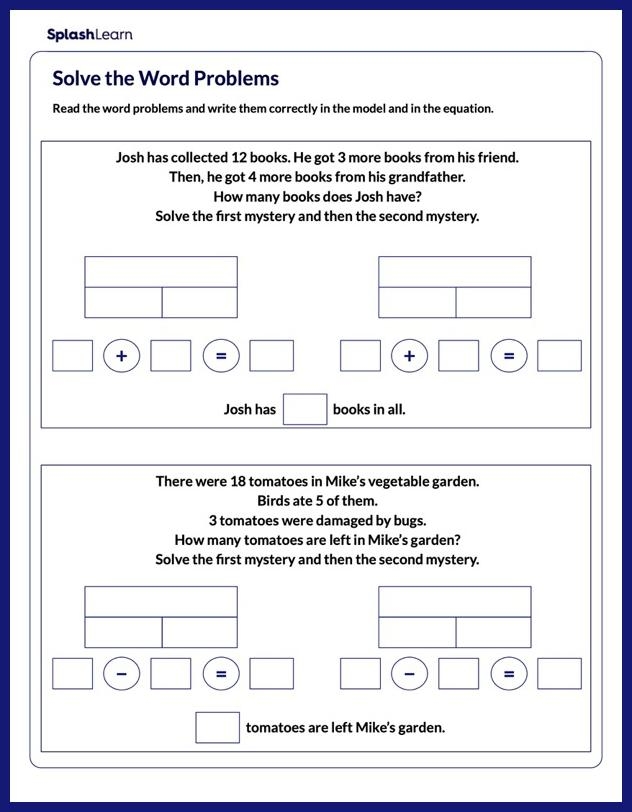 Third grade winter themed math worksheet featuring multi-step word problems involving fractions and mixed operations
