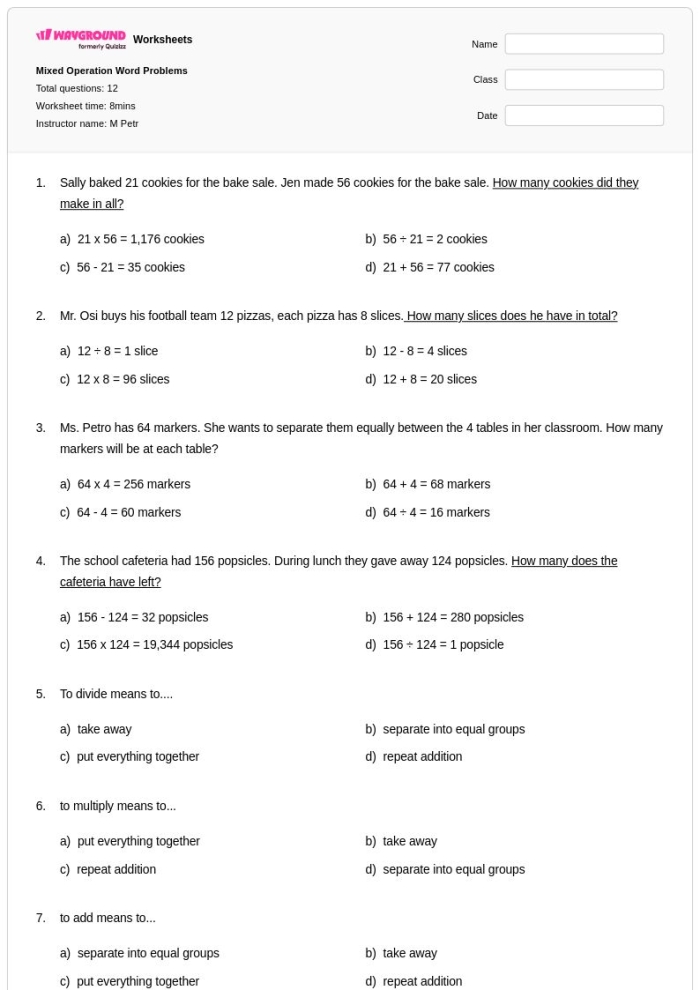 Winter-themed worksheet for third graders to solve multi-step word problems involving fractions