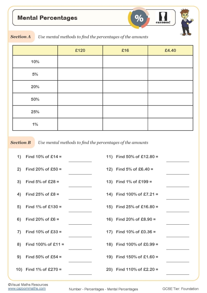 Sixth grade students calculating discounts on winter clothing in this themed math worksheet