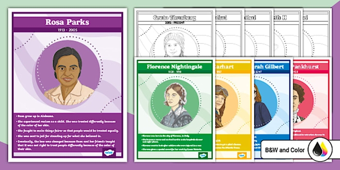 Women Who Dared to Dream Counting Poster for Preschoolers 17 Pre-K worksheet featuring diverse historical women and numbers to learn counting for image 17