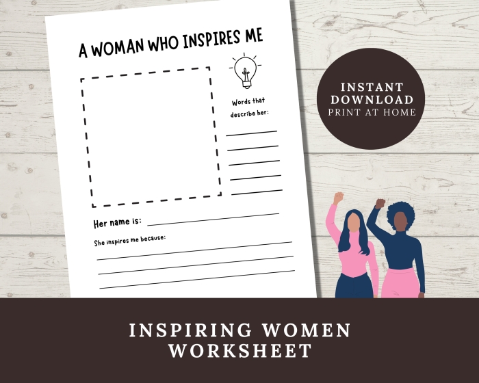Inspiring worksheet image for Pre-K numbers and counting activities Women Who Dared to Dream poster highlighting influential women from various fields