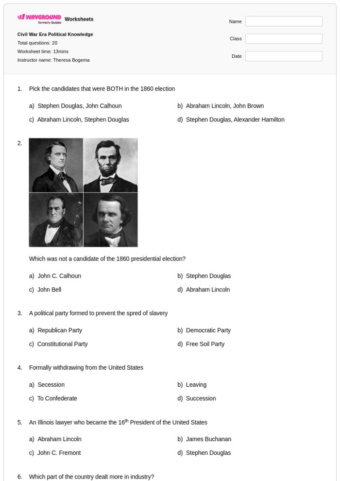 Image 7: Women's Suffrage Political Cartoon Analysis Activity A seventh grade worksheet showing a historical political cartoon about women's suffrage with comprehension questions below the image